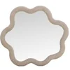 Image de Miroir Mural Kungsbacka 70x70cm Tissu Bouclette Beige