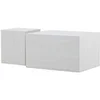 Image de Table basse York Lot de 2 MDF 80x60x40 cm Blanc