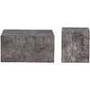 Image de Table basse lot de 2 en MDF et papier laminé L. 80 x l. 60 x H. 40 cm Gris