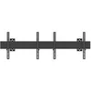Image de M Wallmount Pro MBW2U - Kit de montage (2 plaques murales, rails muraux, 4 x bras fixes) - pour 2 écrans LCD - aluminium, acier - noir - Taille