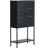 Image de Vitrine en acier 2 portes Misha noir