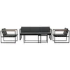 Image de - Ensemble canapé fauteuils et table basse de jardin Dakar