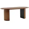 Image de - Table de repas ovale Bianca 200 x 90 cm naturel
