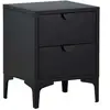 Image de - Table de chevet 2 tiroirs Piring Noir