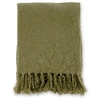 Image de Jeté de canapé en polyester avec pampilles Stanly 170 x 130 cm Vert