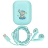 Image de Ecouteurs filaire de type C avec microphone pour Huawei / Xiaomi - Bleu vert