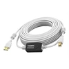 Image de Techconnect - Câble USB - USB (M) pour USB type B (M) - USB 2.0 - 15 m - rappel actif en ligne - blanc