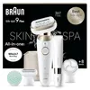 Image de Braun Silk-épil 9 Flex SkinSpa All-in-One Kit épilateur pour femme/épilateur pour longue durée, mini rasoir pour le corps, 9-481 3D, blanc/doré en occasion ou reconditionné