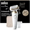 Image de Braun Epilateur Electrique Pour Femmes Silk-épil 9 9-041 3D, Tête Flexible 360°, Etanche, Sans Fil, Kit D’Epilation Avec Tête De Rasoir, Sabot Tondeuse, Rouleaux Massage, Pour Tondre Et Raser en occasion ou reconditionné