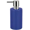 Image de Spirella Distributeur de Savon Liquide  Tube  Céramique Distributeur de Lotion avec doseur en ABS chromé Capacité 300 ML (ØxH): 7 x 16 cm - Bleu en occasion ou reconditionné