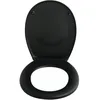 Image de Spirella - Abattant WC Thermo Dur Neela - Charnières en ABS Chromé - Couvercle WC avec Frein de Chute - Fermeture Slow-Close - 44 x 37 x 3 cm - Noir en occasion ou reconditionné