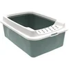 Image de Bac à litière chat MYPET Bonnie entrée basse rebords hauts 57,1 cm vert