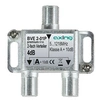 Image de bve 2-01p splitter distributeur repartiteur 2 voies sorties pour fm catv télévision numérique par câble (5-1218 mhz)