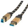 Image de Rotronic roline câble usb 3.0 type a vers usb type b doré 0,8 m
