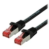 Image de Roline - Cordon de raccordement - RJ-45 (M) pour RJ-45 (M) - 30 cm - SFTP, PiMF - CAT 6 - sans halogène, moulé, bloqué - noir