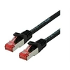Image de Roline - Cordon de raccordement - RJ-45 (M) pour RJ-45 (M) - 50 cm - SFTP, PiMF - CAT 6 - sans halogène, moulé, bloqué - noir