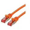 Image de Roline - Cordon de raccordement - RJ-45 (M) pour RJ-45 (M) - 1 m - SFTP, PiMF - CAT 6 - sans halogène, moulé, bloqué - orange
