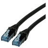 Image de Roline - Cordon de raccordement - RJ-45 (M) pour RJ-45 (M) - 50 cm - UTP - CAT 6a - sans halogène, moulé, bloqué - noir
