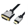 Image de Roline - Câble adaptateur - liaison double - DVI-D mâle pour HDMI mâle - 1 m - blindé - noir / argent - support 4K