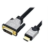 Image de Roline - Câble adaptateur - liaison double - DVI-D mâle pour HDMI mâle - 5 m - blindé - noir / argent - support 4K