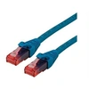 Image de Roline - Cordon de raccordement - RJ-45 (M) pour RJ-45 (M) - 50 cm - UTP - CAT 6 - sans halogène, moulé, bloqué - bleu