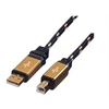 Image de Roline Gold - Câble USB - USB (M) pour USB type B (M) - USB 2.0 - 3 m - noir, or