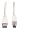 Image de VALUE - Câble USB - USB type A (M) pour USB Type B (M) - USB 3.0 - 80 cm - moulé - blanc