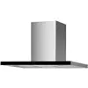 Image de Hotte décorative murale 90cm 67db 530m3/h inox/noir 5649940