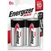 Image de Energizer Pile Alcaline Max D E301533400 2 Unités One Size