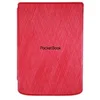 Image de - Etui à rabat pour lecteur eBook - cuir imitation PU, coton, plastique - rouge - pour PocketBook Verse, Verse PRO