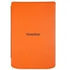 Image de - Etui à rabat pour lecteur eBook - cuir imitation PU, coton, plastique - orange - pour PocketBook Verse, Verse PRO