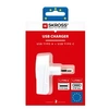 Image de Adaptateur secteur Skross Europe vers sortie USB et USB-C blanc