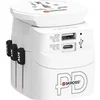 Image de Adaptateur de Voyage Universel USB-A et USB-C Power Delivery 50W PRO Light World Blanc