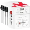 Image de Adaptateur de Voyage Universel 3A USB-A / USB-C Power Delivery 65W Blanc