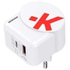 Image de Adaptateur Chargeur de Voyage USB 18W et USB-C 45W Power Delivery Europe Blanc