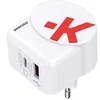Image de Chargeur secteur 65W Power Delivery Double port USB-A USB-C Voyage Europe Blanc