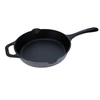 Image de Poêle en Fonte Naturelle Induction 30cm, Convient pour le Feu, Barbecue, Four 36706 Noir