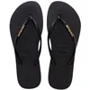 Image de Havaianas - Slim Logo Metallic - Tongs femme Black / Gold - BR 35 - 36