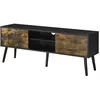 Image de Meuble tv support bois marron 120 x 29.5 x 46.5 cm