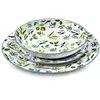 Image de Service de vaisselle 18 pièces en grès crème/vert