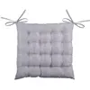 Image de Galette de chaise unie en 16 points polyester gris clair 40x40 cm