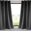 Image de Rideau occultant uni 210gr/m2 polyester gris anthracite 140x280 cm