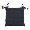 Image de Galette de chaise unie en 16 points polyester gris foncé 40x40 cm