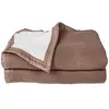 Image de Couverture laine woolmark double face beige chamois 180x240 cm