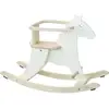 Image de Hudada cheval à bascule blanc crème avec arceau