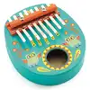 Image de Kalimba illustré en bois et métal