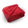 Image de Couverture polaire unie ''pilonga'' polyester rouge 180x220 cm