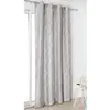 Image de Rideau à oeillets aux motifs palmes polyester gris clair 145x250 cm