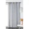Image de Rideau tamisant - effet rayures d'antan polyester bleu 145x265 cm