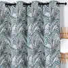 Image de Rideau aux impressions exotiques polyester bleu 135x250 cm